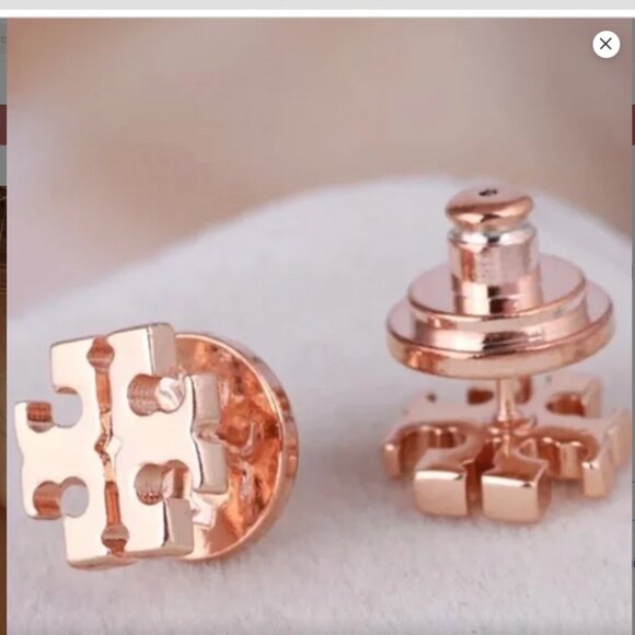 Tory Burch Kira Stud Earring in Rose Gold with Original Dust Bag - Picture 2 of 10